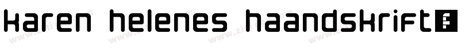 Karen Helenes haandskrift字体转换